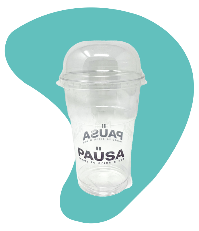 Bubble Tea glass with dome